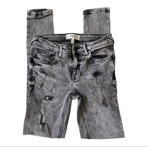 MANGO KIM DENIM DYE SEXY TRENDY HOLLOW OUT JEANS 4 - Picture 5 of 15